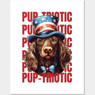 Pup-triotic: Celebrating Dogs and Independence Day Posters and Art